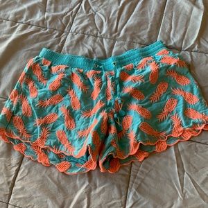 Lilly Pulitzer Scalloped Pineapple Shorts